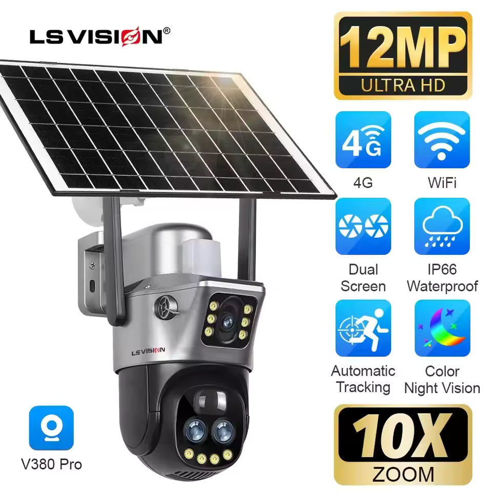 Caméra solaire sans fil 4G